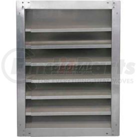 GAFL 30-2136 by AIR CONDITIONING PRODUCTS CORP - High Galvanized Fixed-Height Adjustable Width Louver 30" - GAFL 30-2136