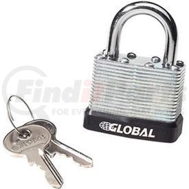 443231 by GLOBAL INDUSTRIAL - Global Industrial&#153; General Security Laminated Steel Padlock - Bumper & 2 Keys - Keyed Different