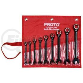 JSCVT-9S by PROTO - Proto JSCVT-9S 9 Piece Full Polish Combination Reversible Ratcheting Wrench Set - 12 Point