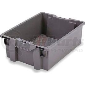 GS6040-18 by LEWIS-BINS.COM - ORBIS Stack-N-Nest Pallet Container GS6040-18 - 23-5/8 x 15-3/4 x 7-1/8 Gray