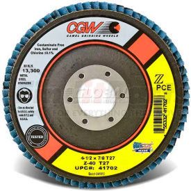 41702 by CGW ABRASIVE - CGW Abrasives 41702 Abrasive Flap Disc 4-1/2" x 7/8" 40 Grit Zirconia