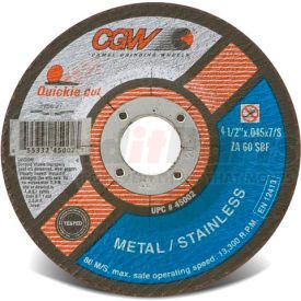 45002 by CGW ABRASIVE - CGW Abrasives 45002 Cut-Off Wheel 4-1/2" x 7/8" 60 Grit Type 27 Zirconia Aluminium Oxide
