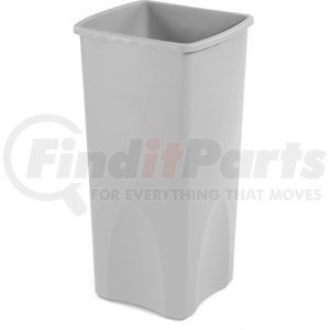 FG356988GRAY by RUBBERMAID - 23 Gallon Square Rubbermaid Waste Receptacle - Gray
