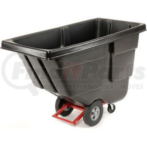 FG130400BLA by RUBBERMAID - Rubbermaid&#174; Heavy Duty Plastic Tilt Truck, 1/2 Cu. Yd. Cap, 450 Lbs. Cap, Black