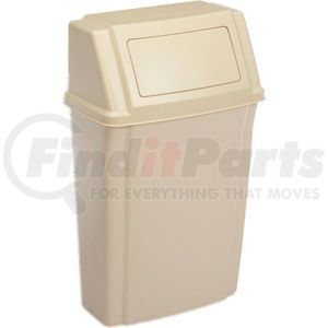 FG782200BEIG by RUBBERMAID - Rubbermaid Wall Mount Trash Can with Swing Lid Beige