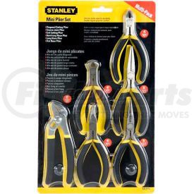 84-079 by STANLEY - Stanley 84-079 6 Piece Basic Miniature Plier Set (Long Nose, Diagonal, Tongue & Groove, End Cutter)