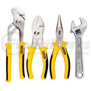 84-558 by STANLEY - Stanley 84-558 4 Piece Plier & Wrench Set (Long Nose, Slip Joint, Tongue & Groove, Adj. Wrench)