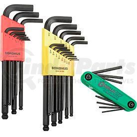 14132 by BONDHUS CORP. - Bondhus 20199 22PC. SAE/Metric Hex Set W/ FREE 8PC. Torx Fold-Up