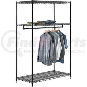 184451B by GLOBAL INDUSTRIAL - Free Standing Clothes Rack - 3 Shelf - 48"W x 24"D x 74"H