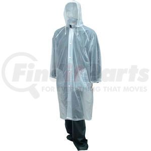 C61210.3X by TINGLEY - Tingley&#174; C61210 Tuff-Enuff&#153; Coat, Clear, 48", Detachable Hood, 3XL