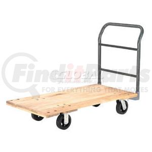 952519 by GLOBAL INDUSTRIAL - Global Industrial&#8482; Hardwood Deck Platform Truck 72 x 36 2000 Lb. Capacity 6" Rubber Casters