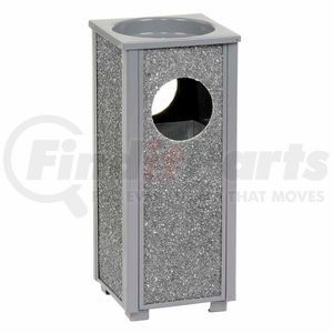 238242GY by GLOBAL INDUSTRIAL - Global Industrial&#153; Stone Panel Trash Sand Urn, Gray 2-1/2 Gallon, 10-1/4" Square X 24"H