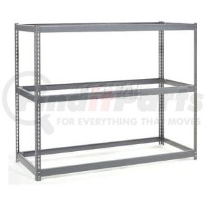 601718 by GLOBAL INDUSTRIAL - Global Industrial&#153; Wide Span Rack 48Wx24Dx96H W/ 3 Shelves No Deck 1200 Capacity Per Level, GRY