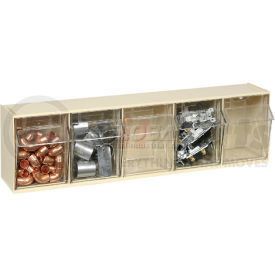 QTB305IV by QUANTUM STORAGE SYSTEMS - Quantum Tip Out Storage Bin QTB305 - 5 Compartments Ivory