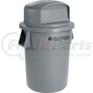 240464GYD by GLOBAL INDUSTRIAL - Global Industrial¿ Plastic Trash Can with Dome Lid - 55 Gallon Gray
