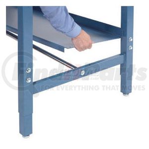606949 by GLOBAL INDUSTRIAL - Global Industrial Lower Shelf Steel With 2" Back Stop for Workbench - 48"W x 15"D - Blue