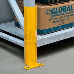 798618 by GLOBAL INDUSTRIAL - Global Industrial&#8482; Pallet Rack Frame Guard 18" H, with Hardware - Yellow