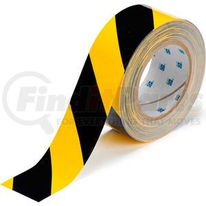 104317 by BRADY - Brady&#174; 104317 ToughStripe Floor Marking Tape, Polyester, 2"W X 100'L, Black/Yellow