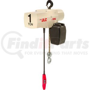 08240W by COLUMBUS MCKINNON - Coffing&#174; JLC 1 Ton, Electric Chain Hoist W/ Chain Container, 15' Lift, 16 FPM, 115/230V