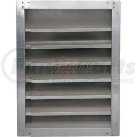 GAFL 36-2436 by AIR CONDITIONING PRODUCTS CORP - High Galvanized Fixed-Height Adjustable Width Louver 36" - GAFL 36-2436