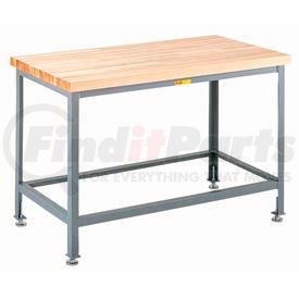 WT-2436-LL by LITTLE GIANT - Little Giant&#174; 36"W x 24"D Maple Butcher Block Square Edge Top Table, Adjustable Leg