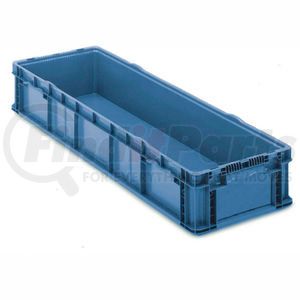 NXO4815-7BLUE by LEWIS-BINS.COM - ORBIS Stakpak NXO4815-7 Plastic Long Stacking Container 48 x 15 x 7-1/2 Blue