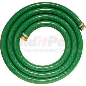 98128055 by APACHE - Apache 98128055 3" x 20' Green PVC Water Suction Hose Assembly w/M x F Aluminum Short Shank Fittings