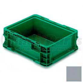 NXO1215-5-GY by LEWIS-BINS.COM - ORBIS Stakpak NXO1215-5 Modular Straight Wall Container, 12"L x 15"W x 5"H, Gray