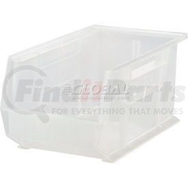 QUS241CL by QUANTUM STORAGE SYSTEMS - Plastic Stack & Hang Bin, 8-1/4"W x 13-5/8"D x 6"H, Clear