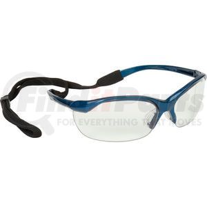 11150900 by NORTH SAFETY - Vapor Safety Eyewear - Clear, Metallic Blue