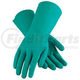 50-N160G/L by PIP INDUSTRIES - PIP Flock Lined Unsupported Nitrile Gloves, 15 Mil, Green, L, 1 Pair