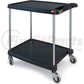 MY2030-24BL by METRO - Metro myCart&#153; Utility Cart With Chrome Posts, 2 Shelf, 34-3/8"Lx23-7/16"W, Black