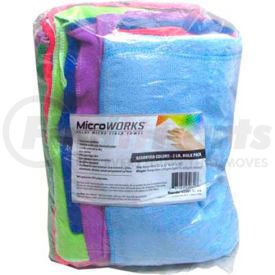 2503-AC-BG by HOSPECO - Microworks Microfiber Towels, Assorted 2lb. Bulk Bag - 2503-AC-BG