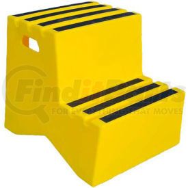 ST-2 YEL by US ROTO MOLDING - 2 Step Plastic Step Stand - Yellow 21"W x 24-1/2"D x 19-1/2"H - ST-2 YEL