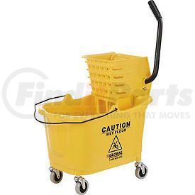 260594 by GLOBAL INDUSTRIAL - Global Industrial&#153; Mop Bucket And Wringer Combo 38 Qt., Side Press, Yellow
