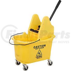260595 by GLOBAL INDUSTRIAL - Global Industrial&#153; Mop Bucket And Wringer Combo 38 Qt., Down Press, Yellow
