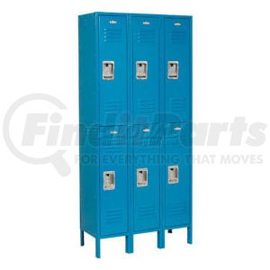 968269BL by GLOBAL INDUSTRIAL - Global Industrial&#153; Infinity&#174; Double Tier 6 Door Locker, 12"Wx18"Dx36"H, Blue, Assembled