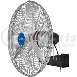Global Industrial 258321 Shop Fan Global Industrial 24" Deluxe Industrial Wall Mounted Fan, Oscillating, 8650 CFM, 1/2