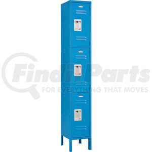 Global Industrial 493423BL Padlock Global Industrial Infinity® Triple Tier 3 Door Locker, 12"Wx15"Dx24"H, Blue,