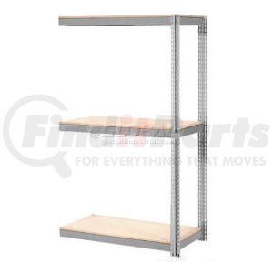 785587GY by GLOBAL INDUSTRIAL - Expandable Add-On Rack 96"W x 36"D x 84"H With 3 Level Wood Deck 800 lb. Cap Per Level - Gray