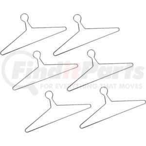 695330 by GLOBAL INDUSTRIAL - Interion&#174; Closed Loop Coat Hangers - Heavy Duty Chrome - Anti-Theft - 6 Pack