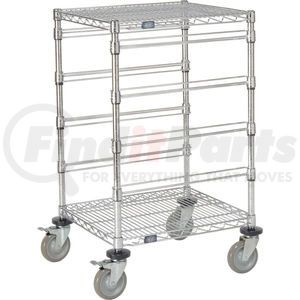 269562 by GLOBAL INDUSTRIAL - Global Industrial&#153; 21"L x 24"W x 40"H H Chrome Wire Cart - 4 Level