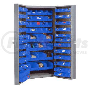 662144BL by GLOBAL INDUSTRIAL - Global Industrial&#153; Bin Cabinet Deep Door - 144 Blue Bins, 16-Gauge Unassembled Cabinet 38x24x72