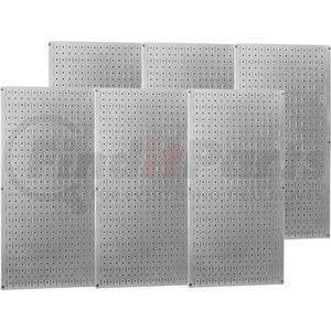 35-P-3296GV by WALL CONTROL - Wall Control Industrial Metal Pegboard, Galvanized Metallic, 96" X 32" X 3/4"