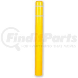 CL1385FASSY by ENCORE COMMERCIAL PRODUCTS INC - Post Guard&#174; Bollard Cover CL1385FASSY, 4-1/2"Dia. X 52"H, Yellow W/White Tape