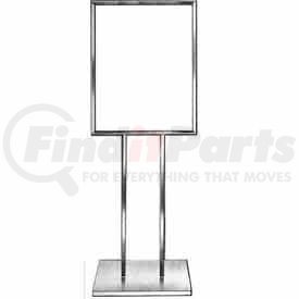 BH29 by ECONOCO - 22" x 28" Bulletin Sign Holder w/ Extra-Heavy Raised Base - Chrome