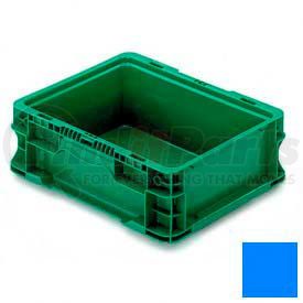 NXO1215-5-BL by LEWIS-BINS.COM - ORBIS Stakpak NXO1215-5 Modular Straight Wall Container, 12"L x 15"W x 5"H, Blue