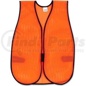 V201 by MCR SAFETY - MCR&#8482; V201 Safety Vest, Polyester Mesh, Hook Closure, Orange, One Size