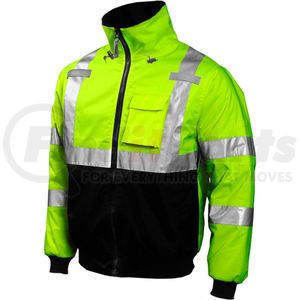 J26002.2X by TINGLEY - Tingley&#174; J26002 Bomber Hooded Jacket, Fluorescent Yellow/Green/Black, 2XL