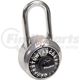 1572LF by MASTER LOCK - Master Lock&#174; No. 1572LF 3-Letter Combo Padlock 1-1/2" Inside Shackle, Control Chart, Blk Dial